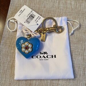 Coach Resin Blue Heart Multi Keychain Bag
Charm NEW WITH TAGS